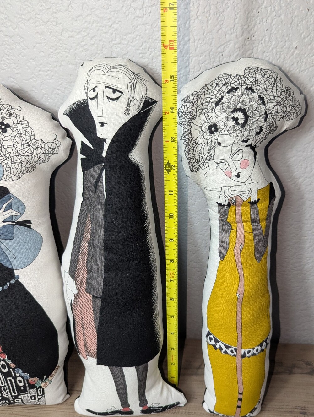 OOP Alexander Henry The Ghastlies Gothic Plush Dolls - Lot of 3 - Picture 13 of 13